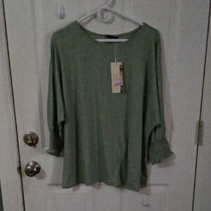 Stylish Olive Long Sleeve Top